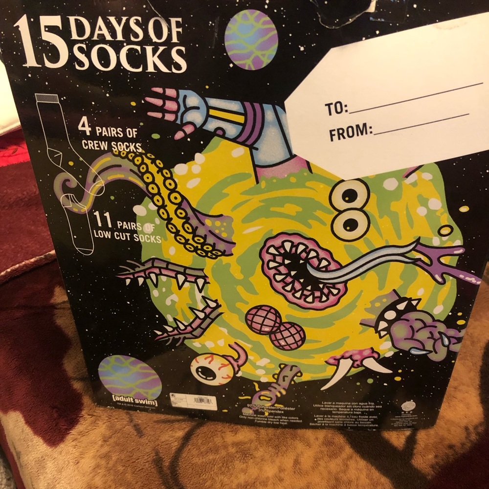 Rick and Morty 15 pairs of socks brand new